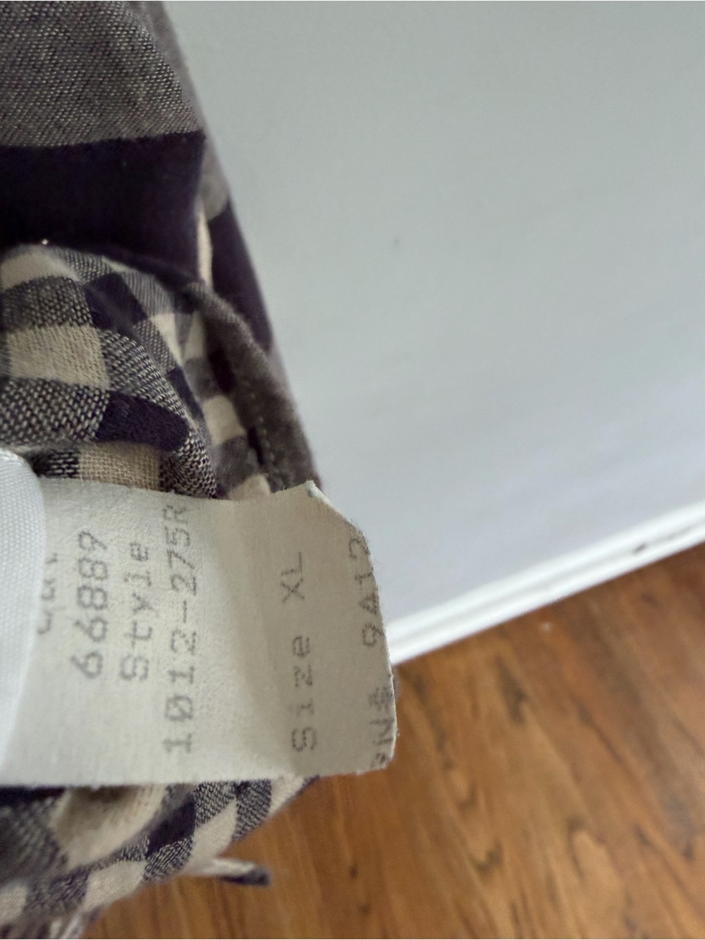 CP Shades Plaid Double Cotton Flannel Button Down Shirt Navy Cream Size XL - Picture 4 of 5